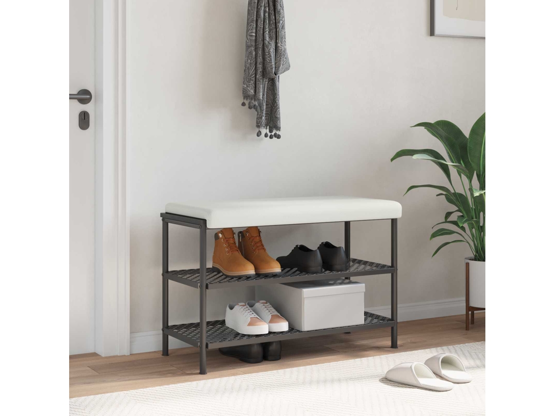 Vidaxl Almofada De Banco Couro Sintético Branco Profundidade 35 Cm