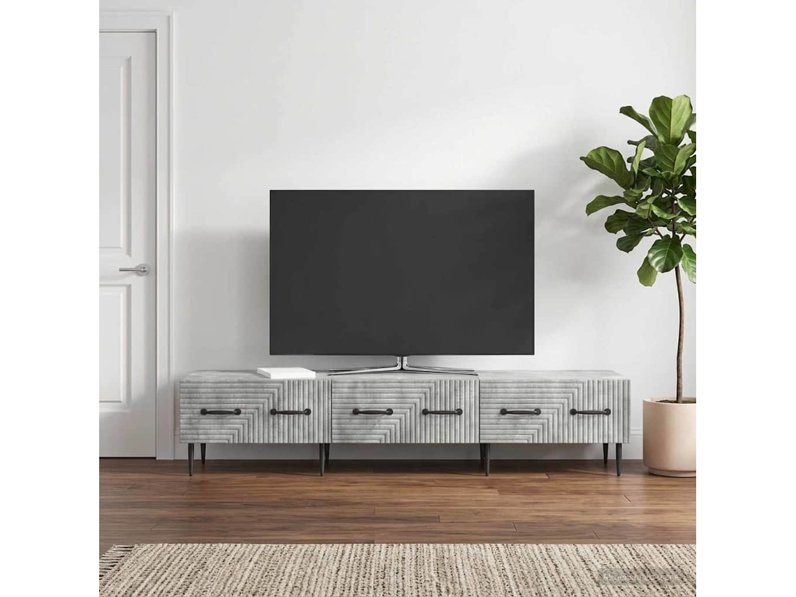 Vidaxl Gabinete Para Tv Com Gaveta Cinzento Cimento 147 X 34,5 X 30 Cm