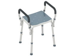 Banqueta Chuveiro Ajustável 52x45x69 Branco Azul