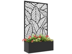 Jardineira com Biombo BTFORUS, 6 vasos, proteção de privacidade, aço