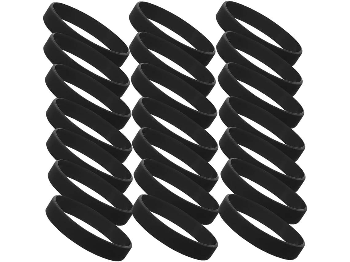 50 pulseiras elásticas e flexíveis para chás de bebê, eventos esportivos e identificação de equipamentos.