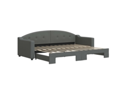 Sofá cama MAISON EXCLUSIVE Gavetão 80x200 Cm Tecido Cinzento escuro
