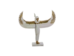 Figura Decorativa HOME ESPRIT Branco Dourado Resina Oriental 34 x 6,5 x 33,5 cm