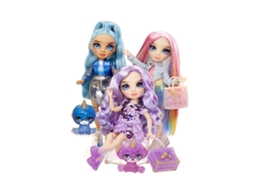 MGA 3 Bonecas Manequim Articuladas Rainbow High World Edition com Acessórios Multicor