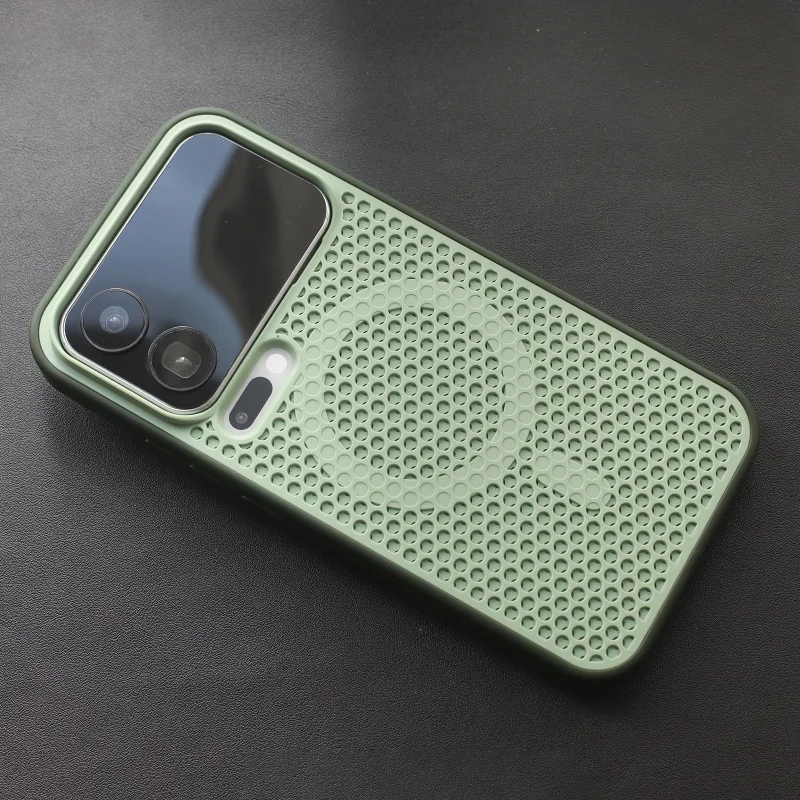 Capa Protetora Magnética Para Dissipação De Calor (xiaomi 17 Promax Verde), Com Acabamento Fosco.