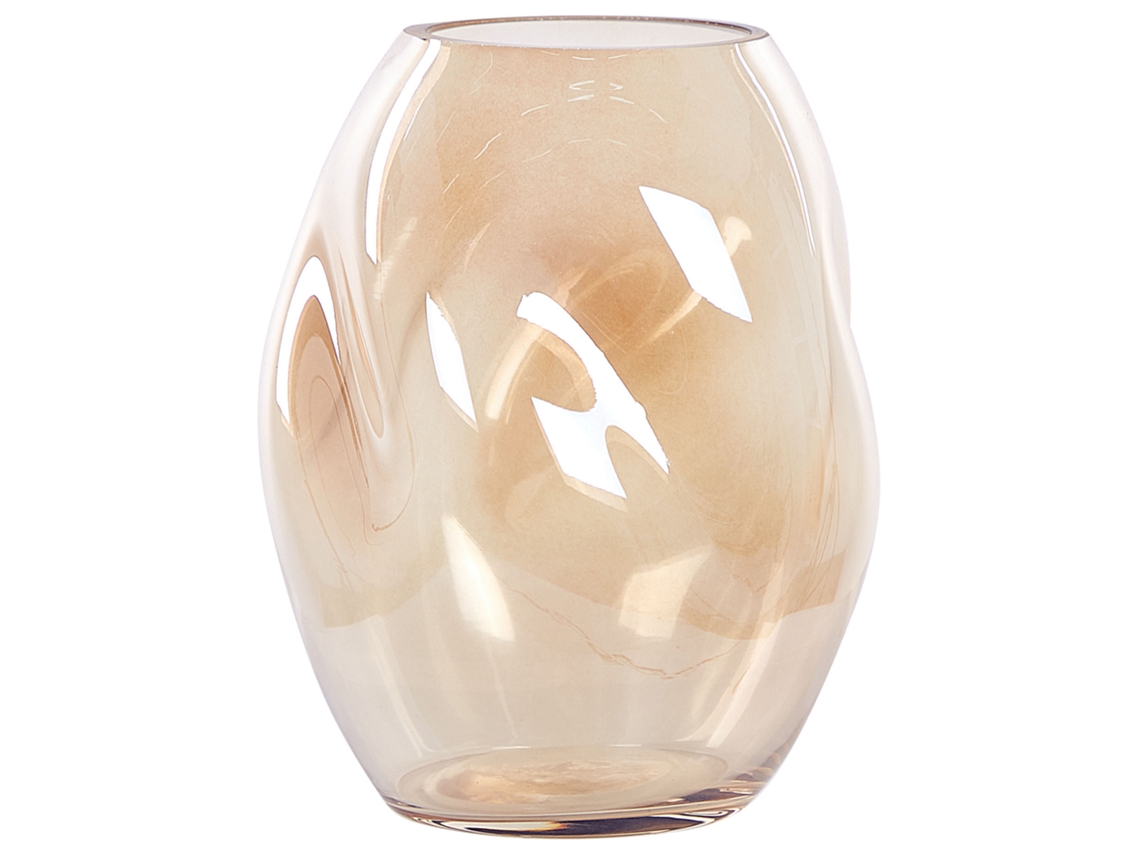 Jarra De Flores Gerakini 20 Cm Vidro Laranja