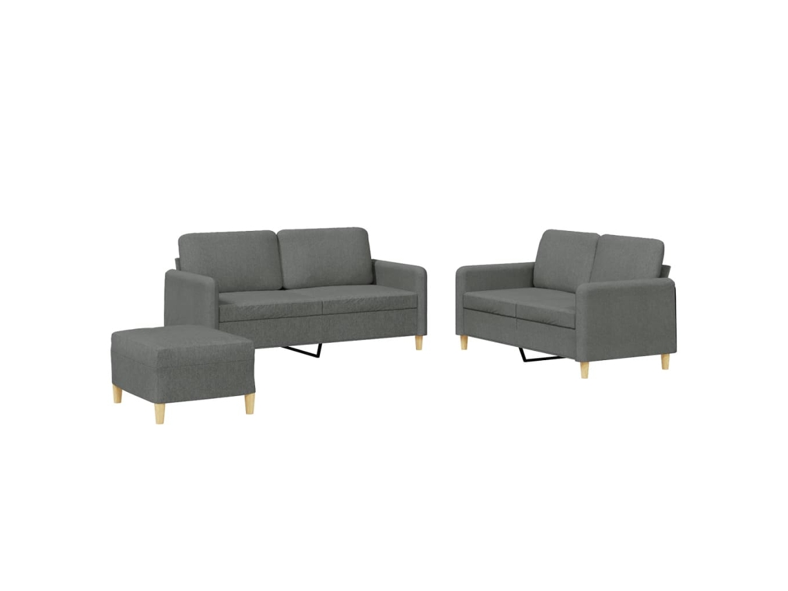 Sofa Set, Sofa Sets Vidaxl Cinzeto Tecido (n/a)