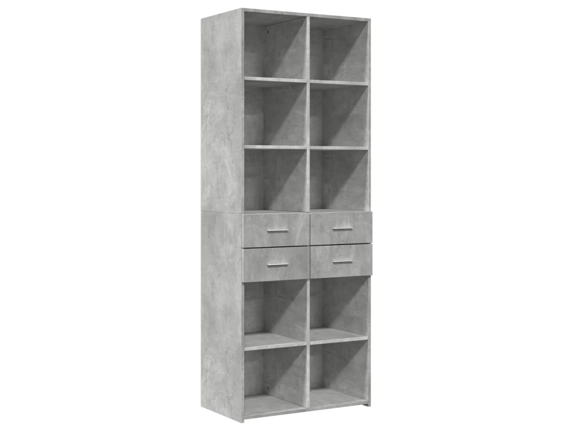 Armário Alto Derivado da Madeira Cinzento Cimento MAISON EXCLUSIVE 70x42,5x185 cm
