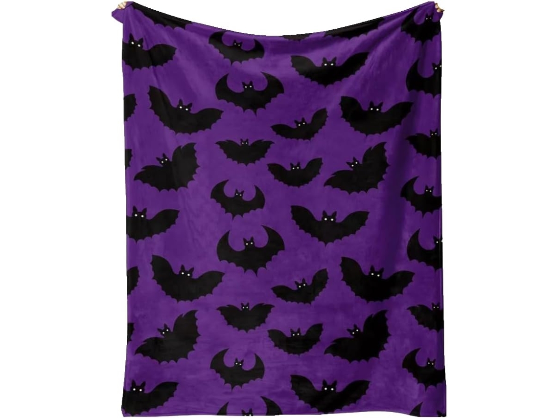 Manta Pequena Syjym Halloween em Flanela com Estampa Digital Confortável Macia e Quente de Dupla Face Ideal Pa