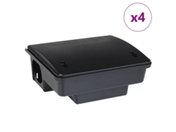 Maison Exclusive - Armadilhas Para Ratos 4 Pcs Preto 23x19x9,5 Cm