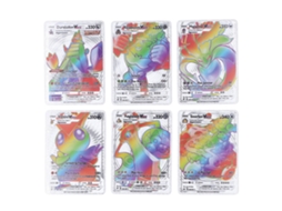 Primerox 55 Cartões Periféricos de Desenho Animado Coleção Pvc com Palavras em Inglês Padrões Bonitos