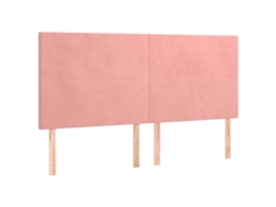 Cabeceira Rosa 200x5x118/128 Cm Veludo MAISON EXCLUSIVE
