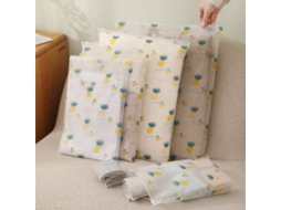 Conjunto De 5 Sacos Organizadores Roupa Com Zíper Para Guarda-roupa E Íntima