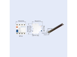Yuru disjuntor Miniatura 3p+n 40a 400v com Proteção Contra Fuga de Corrente Retardante Ao Fogo Resistente Ao Calor