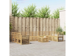 Vidaxl Conjunto De Sofás Para Exterior 11 Unid. Branco