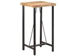 Vidaxl Mesa De Bar 55x55x107 Cm Madeira De Mangueira Maciça E Ferro