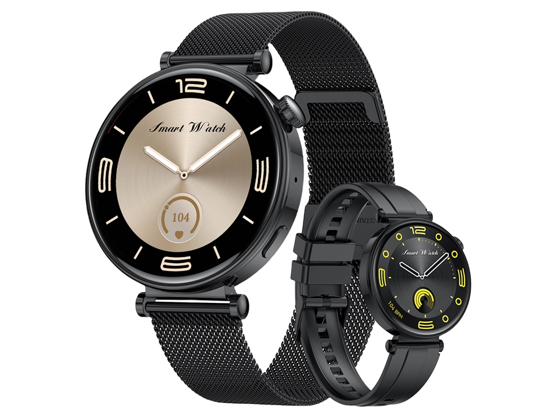 (pulseira De Aço Preta) Smartwatch, Tela Amoled De 1,32 Polegadas