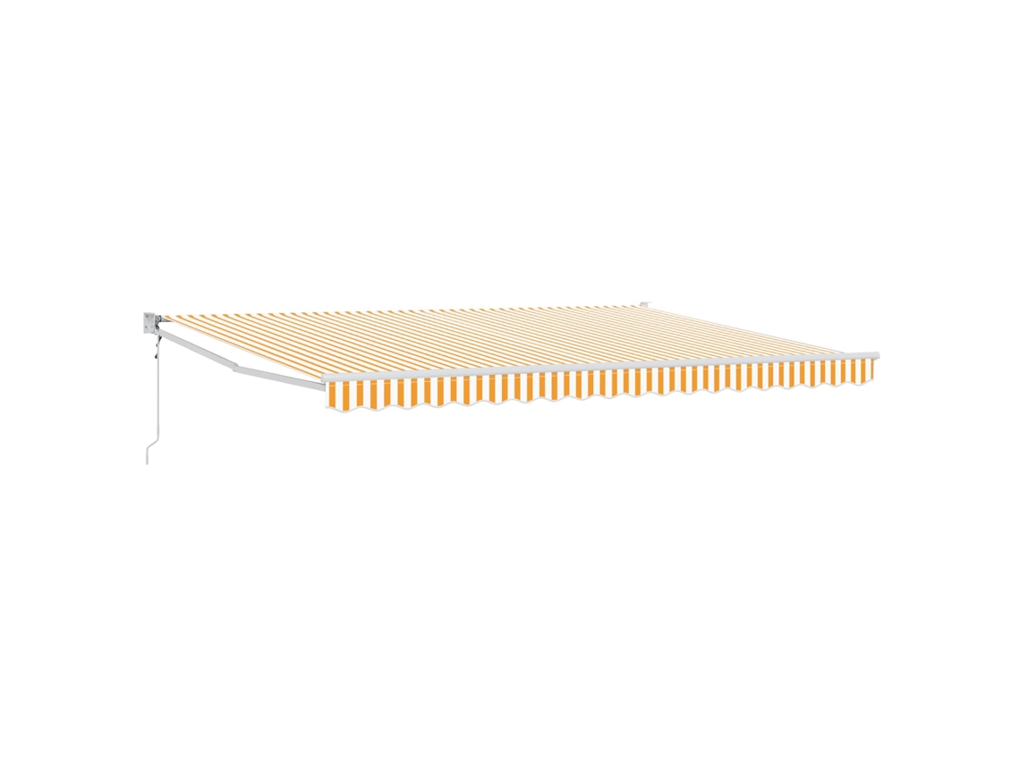 Conjunto 1 Toldo Retrátil Vidaxl Amarelo Poliéster (4 X 2 M)