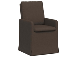 Conjunto de 2 Cadeiras de Jantar Cinzento Escuro em Linho MAISON EXCLUSIVE (57x67x98 cm)