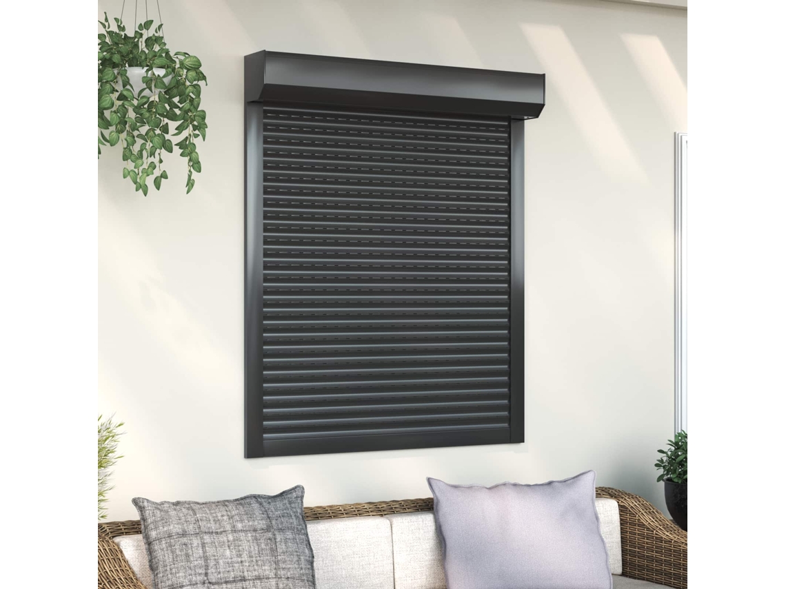 Vidaxl Persiana Rolô Antracite 100 X 120 Cm Alumínio E Poliuretano