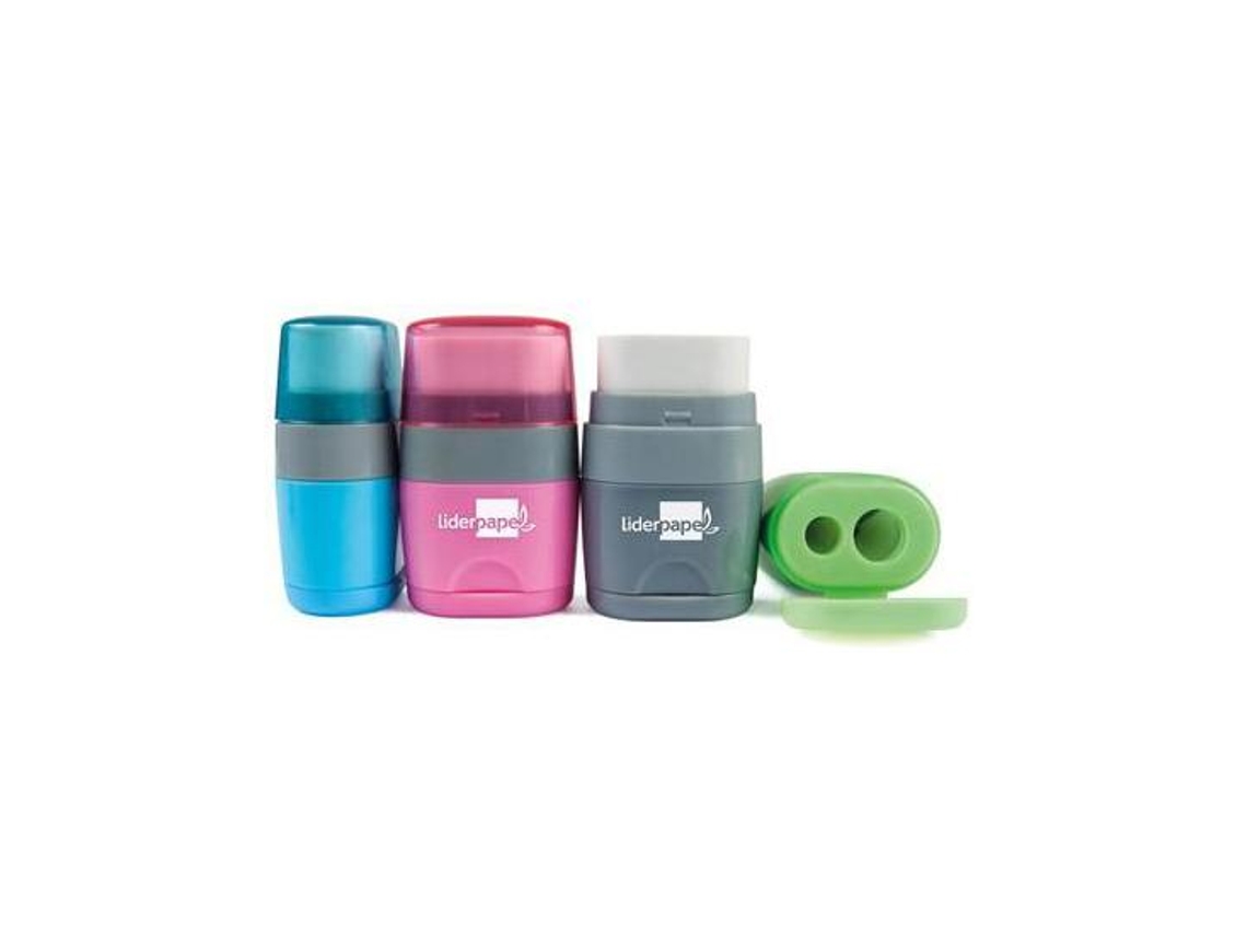 Borracha Liderpapel Com Apara Lápis Duplo