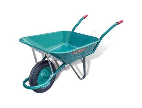 Carretilla obra verde 85 lt. rueda neumatica