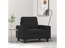 Vidaxl Poltrona 60 Cm Tecido Preto