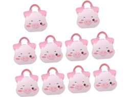 Caixas De Papel Dobráveis Com Alças, Estampa De Porquinho Rosa 10 Unidades Ideais Para Festas Infantis E Aniversários