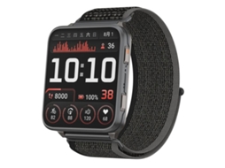 Bracelete Para Garmin Venu X1 - Nylon Trançado - Wild Path Loop - Liberação Rápida Preto E Cinza