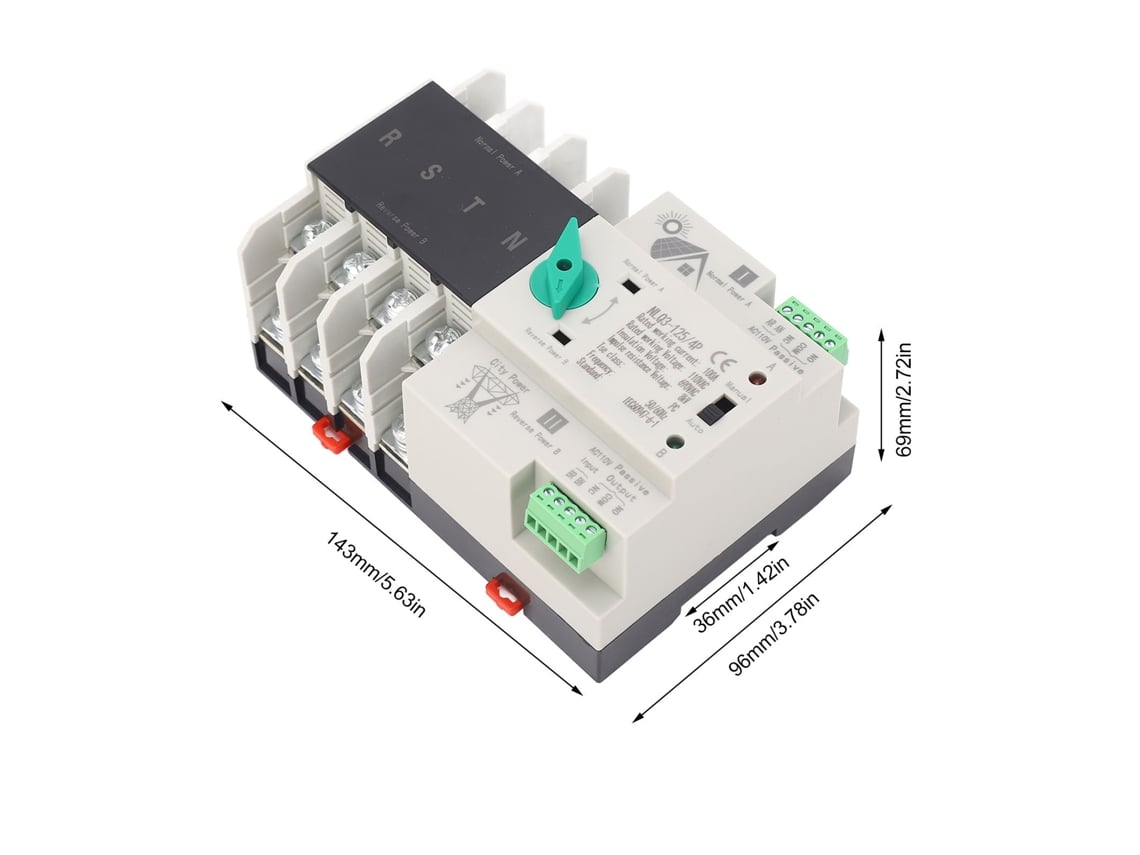 Interruptor De Transferência Automática Laxiscreed Para Duas Fontes De Energia, Com Comutação Em Milissegundos