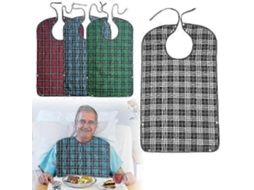 Babadores Para Adultos, Pacote Com 4 Babadores Para Adultos Com Botão De Pressão E Amarração, Babador Impermeável Para Adultos, Babador Reutilizá