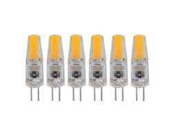 Rebe-6 Peças De Lâmpada Led G4 Regulável 2w 180lm Para Lâmpada De Mesa Parede Candelabro 120v Substituição
