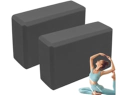 Conjunto De 2 Blocos De Yoga Para Exercícios De Alongamento Auxílio De Equilíbrio Antiderrapante Gokoco