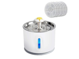 Bebedouro Automático Para Gatos E Cachorros PENGDSJE (tamanho, Cor Com 8 Filtros Cinza)