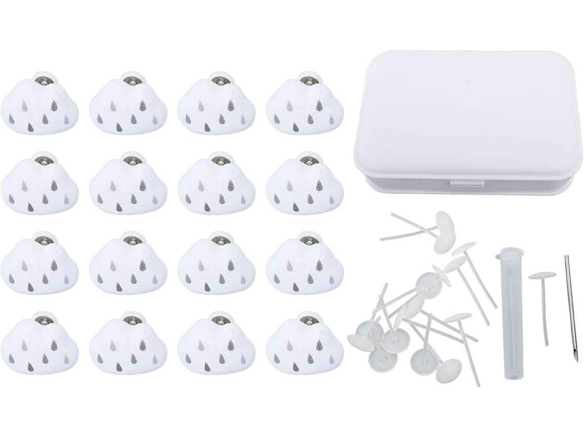 Conjunto De 16 Prendedores Edredom Com Design Em Formato Nuvem, Botões Removíveis Para Colchas, Almofadas E Cortinas