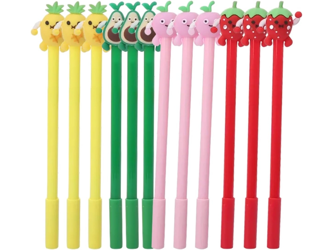 Canetas Em Gel Lalafina, Conjunto De 20 Unidades, Com Desenhos Frutas,