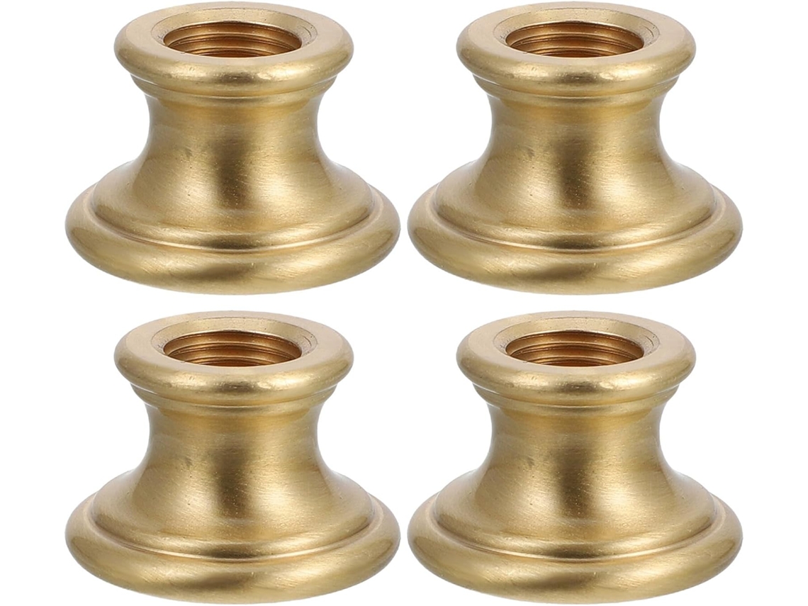 Conector M10 De Latão Maciço Para Reparo De Lâmpadas Com Acabamento Sofisticado, Pacote Com 4 Unidades.
