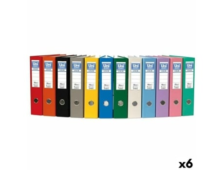 Arquivador de Alavanca UNIPAPEL Preto A4 31,8 x 29 x 7,5 cm (6 Unidades)