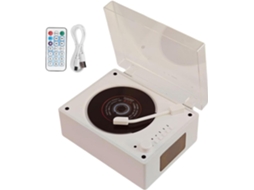 Leitor Cd Retrô Com Bluetooth, Reprodutor De Música Portátil Com Controle Remoto E Alto-falante