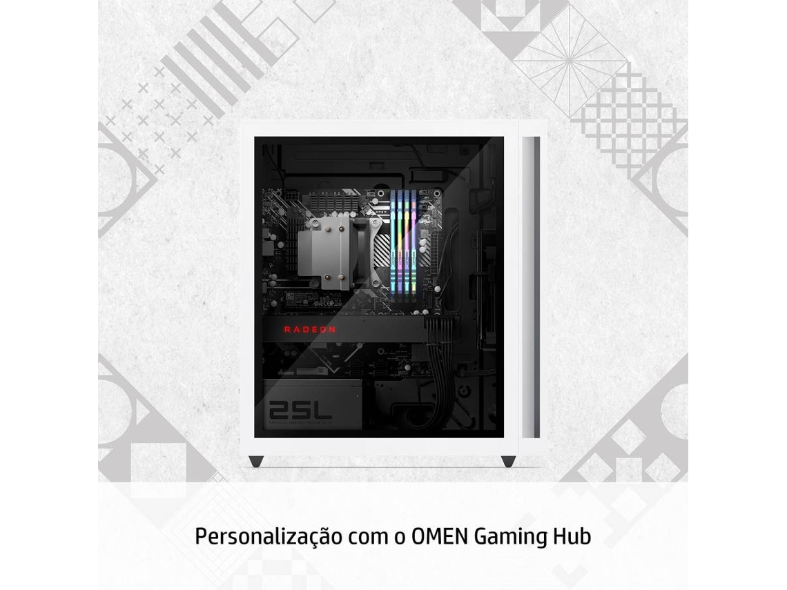 Desktop Gaming HP OMEN 25L GT15-0026np (AMD Ryzen 7 5700G - NVIDIA GeForce RTX 3060 Ti - RAM: 16 GB - 512 GB SSD)