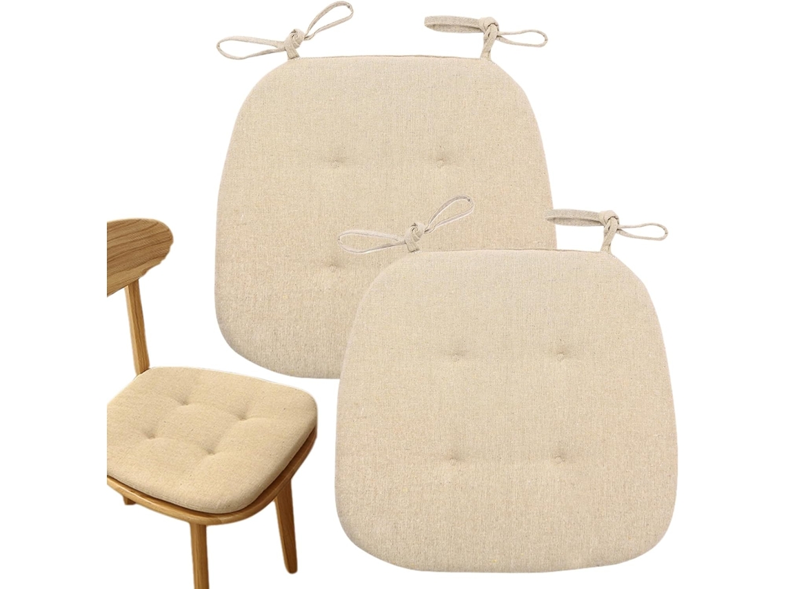 Conjunto De 2-almofadas Antiderrapantes Para Cadeiras Jantar, 16, 9x16 E 1-almofadas Com Amarras, Almofada Macia Para