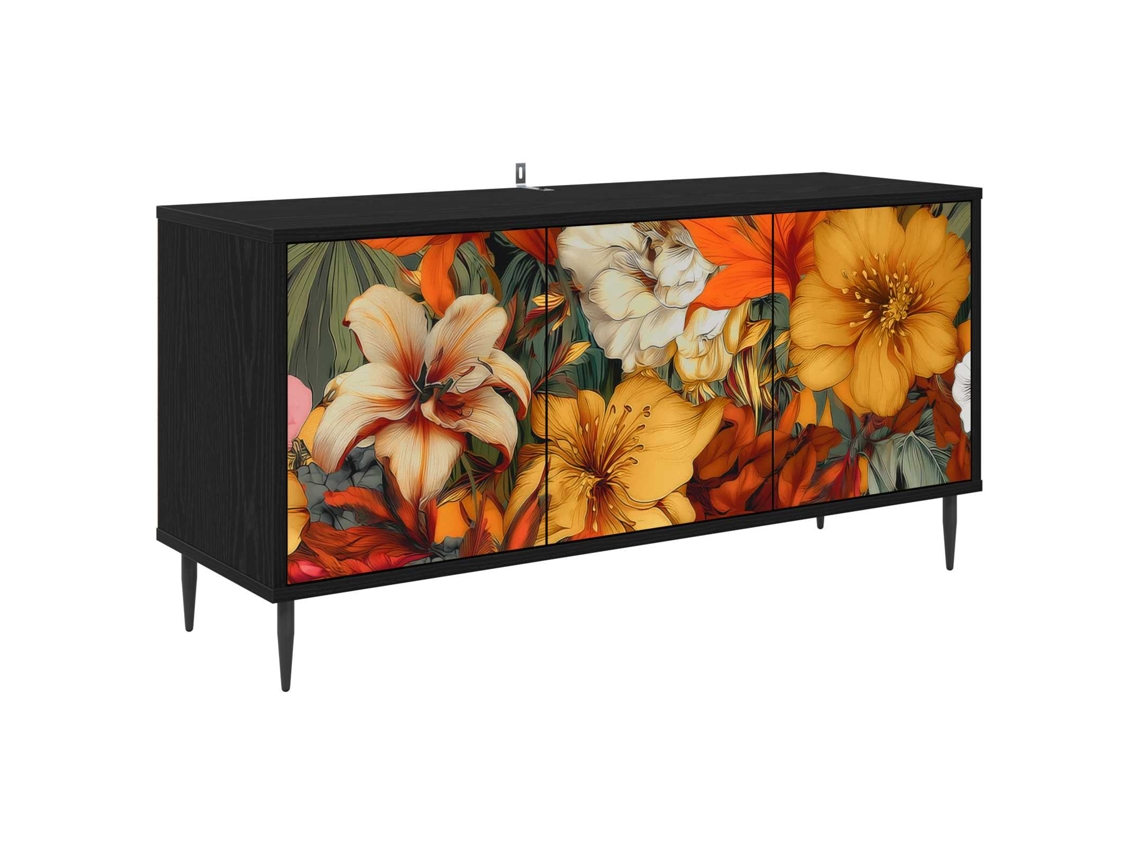 Vidaxl Gabinete Para Tv Gennep 102 X 33 X 51 Cm Carvalho Preto