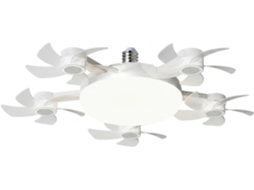 Ventilador De Teto Com Luz E Soquete E27, Led