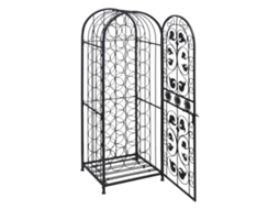 Wine Rack, Wine Racks Vidaxl Preto Ferro (45 X 35.7 X 133.5 Cm)
