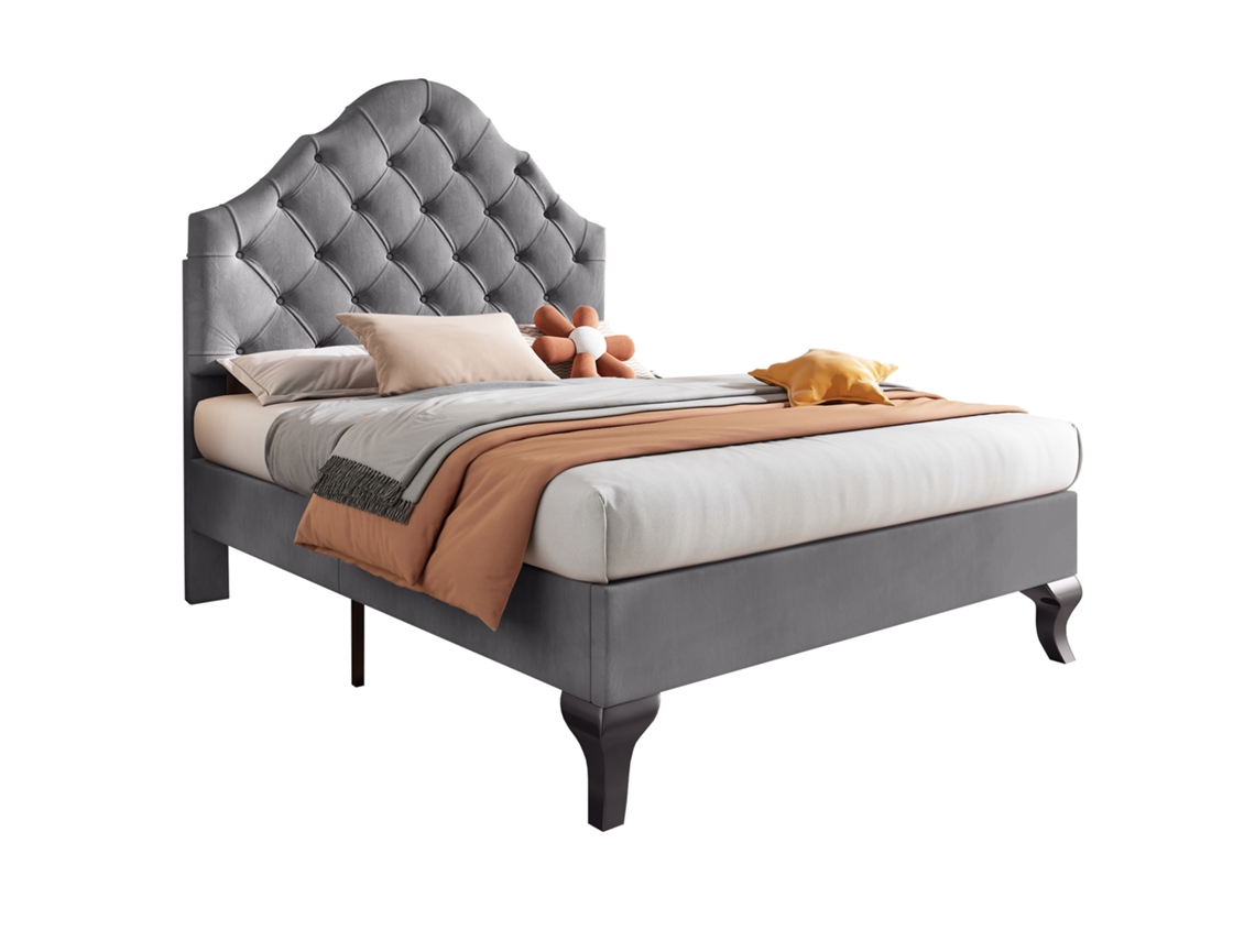 Cama Estofada 90x200 com Cabeceira Ajustável PAPRIKA