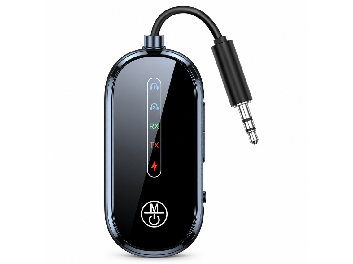 Adaptador Bluetooth 5.4 Aux 3,5 Mm, Recetor E Transmissor De Áudio Para Carro, Ligação A 2 Dispositivos