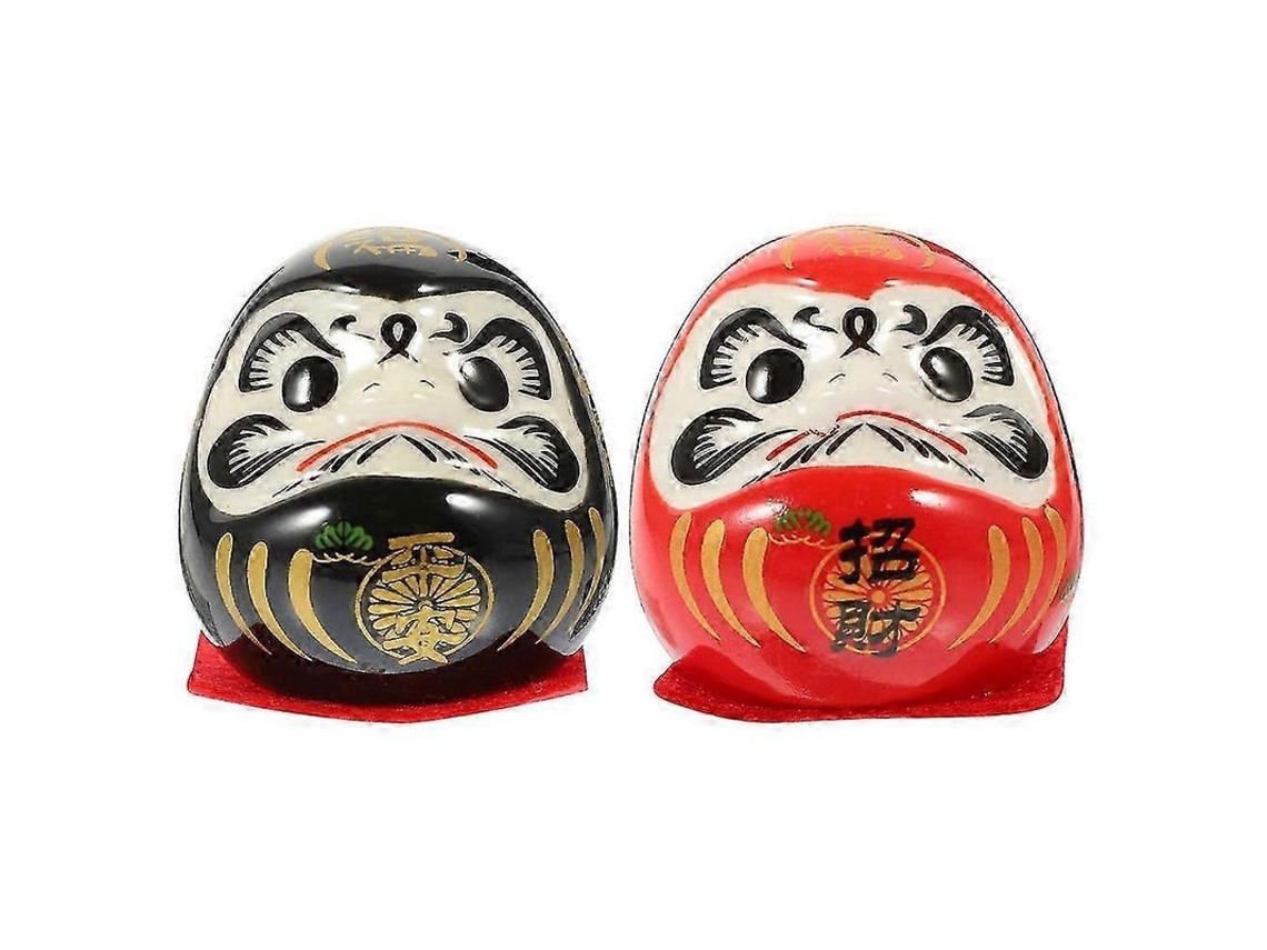 Bonecas Daruma Cerâmica Japonesa Riqueza e Sorte S/MARCA