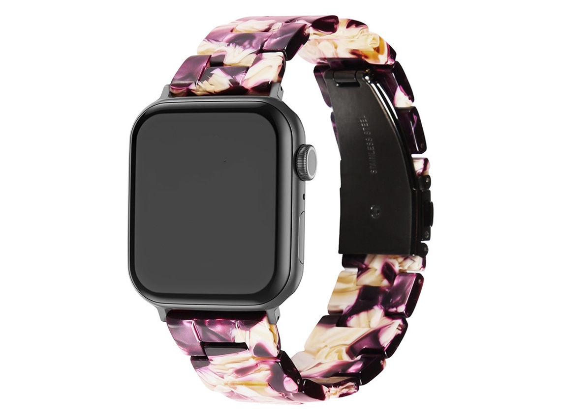 Compatível com pulseiras de resina transparente e cerâmica para Huawei, Apple Watch, iWatch 10 e Samsung Watch 7, Na Cor