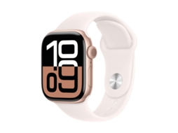 Watch Series 10 Gps 42mm Aluminio Oro Rosa Y Correa Deportiva Rosa Talla S M Apple (light Blush)