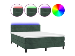 Box Spring Bed, Box Spring Beds Vidaxl Verde Veludo (140 X 200 Cm)
